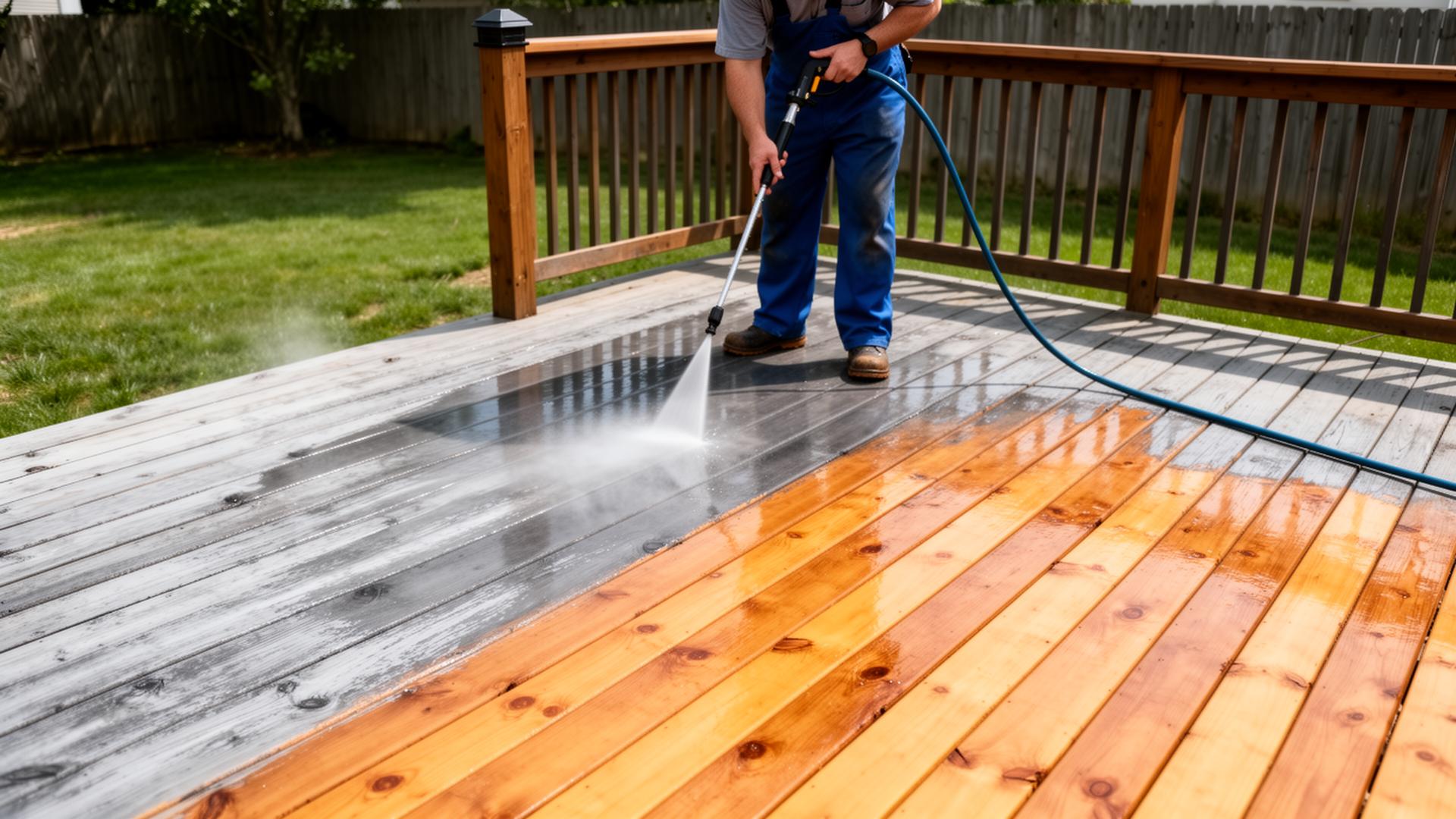 Professional wood and deck cleaning service